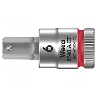 Socket | Hex Plus key,socket spanner | HEX 6mm | 1/4" | 28mm | Zyklop