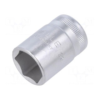 Socket | 6-angles,socket spanner | HEX 19mm | 1/2" | 38mm | short