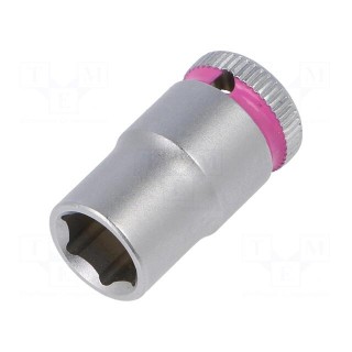 Socket | 6-angles,socket spanner | HEX 8mm | 1/4" | 23mm | Zyklop