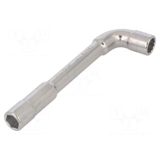 Wrench | L-type,socket spanner | HEX 10mm | tool steel | L: 125mm
