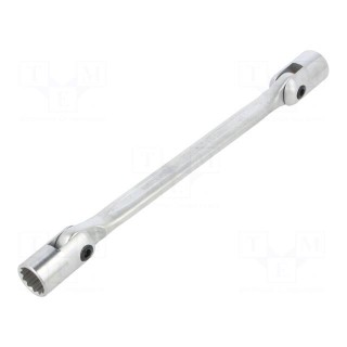 Wrench | socket spanner,with joint | 14mm,15mm | L: 240mm