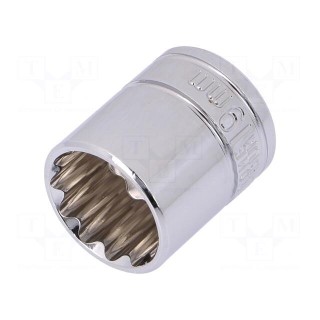 Key | twelve point socket | 19mm | 3/8" | Chrom-vanadium steel