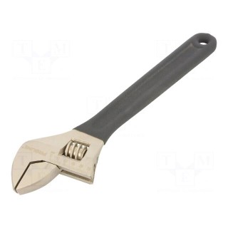 Wrench | adjustable | 375mm | Max jaw capacity: 43mm | forged,satin
