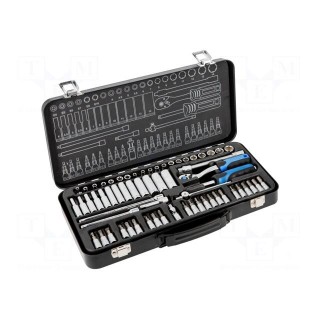 Wrenches set | Mounting: 1/4" | 63pcs.