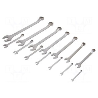 Wrenches set | bent,combination spanner | 14pcs.