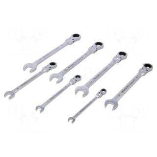 Key set | combination spanner,with joint | Pcs: 7