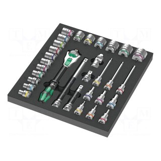 Wrenches set | 6-angles,hex key,socket spanner | 31pcs.