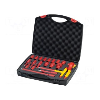 Wrenches set | hex key,insulated,socket spanner | steel | 1kVAC