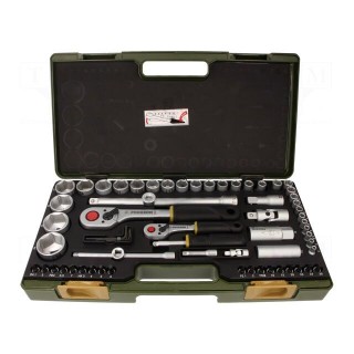 Wrenches set | 6-angles,socket spanner | Mounting: 1/2",1/4"