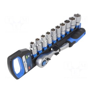 Wrenches set | 6-angles,socket spanner | Mounting: 1/2" | 11pcs.