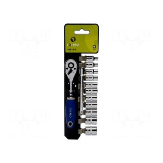 Wrenches set | 6-angles,socket spanner | Mounting: 1/4" | 13pcs.