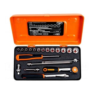 Wrenches set | 6-angles,socket spanner | Mounting: 1/4" | 20pcs.