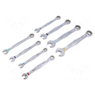 Wrenches set | inch,combination spanner,with ratchet | 8pcs.