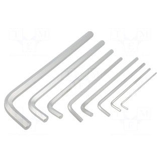 Wrenches set | inch,hex key | long | 8pcs.