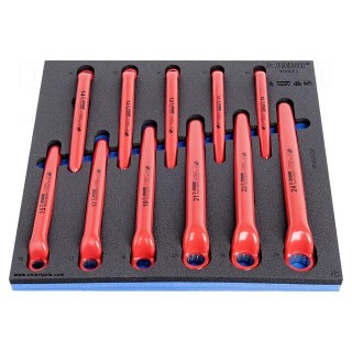 Wrenches set | insulated,single sided,box | 11pcs.