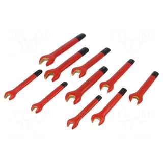 Wrenches set | insulated,spanner | steel | 1kVAC | 10pcs.