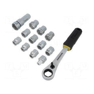 Wrenches set | 6-angles,socket bits,socket spanner | 14pcs.