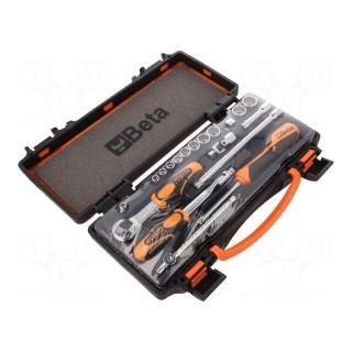 Wrenches set | 12-angles,socket spanner | Mounting: 1/4" | 19pcs.
