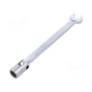 Wrench | combination swivel head socket,with joint | L: 190mm