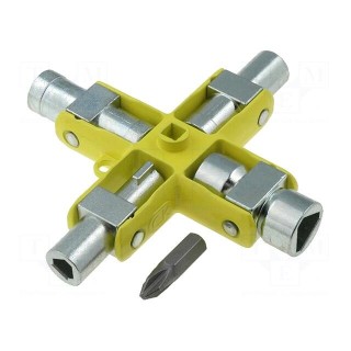 Key | for control cabinets | 96x92mm | rotating tips