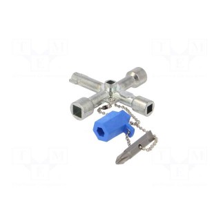 Wrench | for control cabinets | square 5--8 mm,7-8 mm triangle