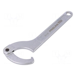 Wrench | hook | Chrom-vanadium steel | L: 345mm | Grip capac: 80÷120mm