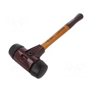 Hammer | 370mm | W: 135mm | 1.15kg | 50mm | round | rubber | wood | SIMPLEX