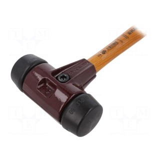 Hammer | 370mm | W: 135mm | 1.15kg | 50mm | round | rubber | wood | SIMPLEX
