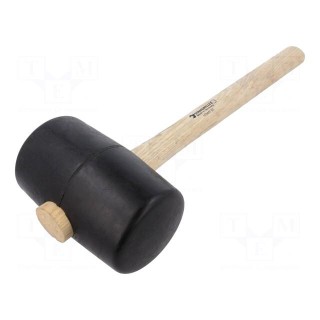 Hammer | 380mm | 1.22kg | 90mm | round | rubber | wood | Shore hardness: 90