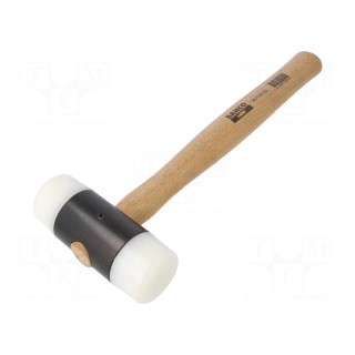 Hammer | 400mm | W: 140mm | 1.1kg | Size: 55mm | round | nylon | wood