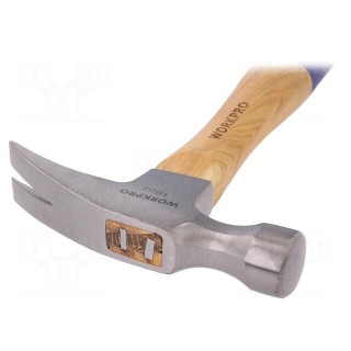 Hammer | 455g | round | wood (hikory) | Application: for nails