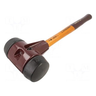 Hammer | 490mm | W: 175mm | 2.87kg | 80mm | round | rubber | wood | SIMPLEX