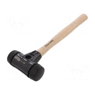 Hammer | 325mm | W: 110mm | 640g | Size: 40mm | round | caoutchouc