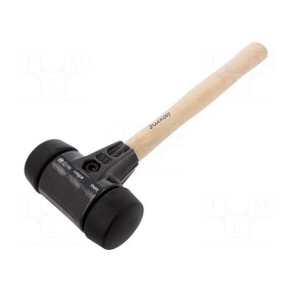 Hammer | 400mm | W: 150mm | 1692g | Size: 60mm | round | caoutchouc