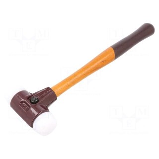 Hammer | tinner's | 295mm | W: 90mm | 320g | 30mm | round | plastic | wood