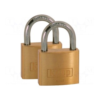 Padlock | brass | hardened steel shackle,double bolted | A: 40mm