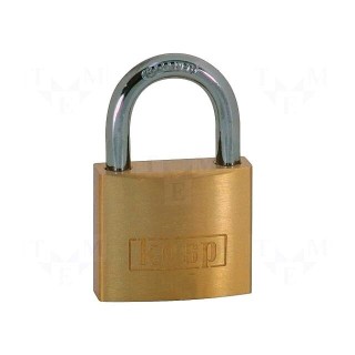 Padlock | brass | hardened steel shackle,double bolted | A: 40mm