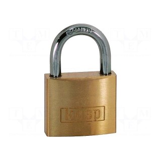 Padlock | brass | shackle | A: 40mm | C: 6mm | B: 27mm | Equipment: key x2