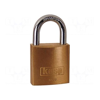 Padlock | brass | single bolted | shackle | A: 20mm | C: 3mm | B: 13mm