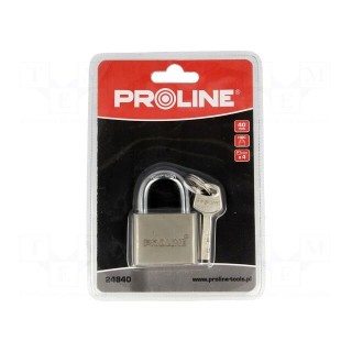 Padlock | Kind: shackle | Equipment: 4 keys | 40mm | gates,cabinets