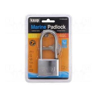 Padlock | Width: 50mm | stainless steel | Kind: marine,shackle | C: 8mm