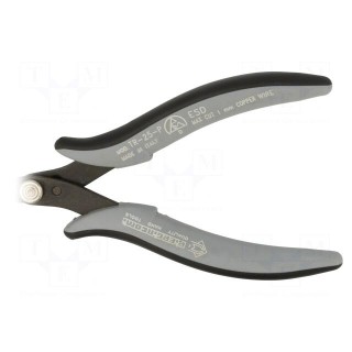 Pliers | cutting,miniature,curved | ESD | 132mm | with small chamfer