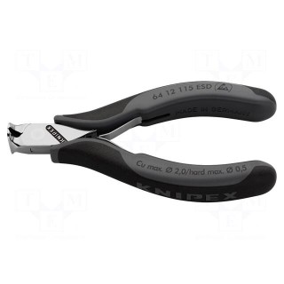 Pliers | end,cutting | ESD | handles with plastic grips | 115mm