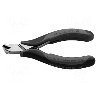 Pliers | end,cutting | ESD | two-component handle grips | 120mm