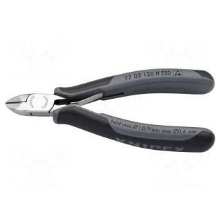 Pliers | side,cutting | ESD | two-component handle grips | 120mm