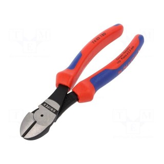 Pliers | side,cutting | handles with plastic grips | 180mm