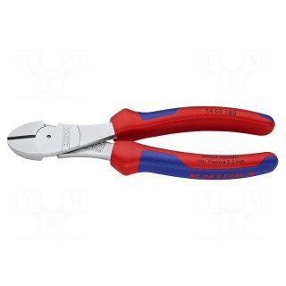 Pliers | side,cutting | high leverage | 180mm