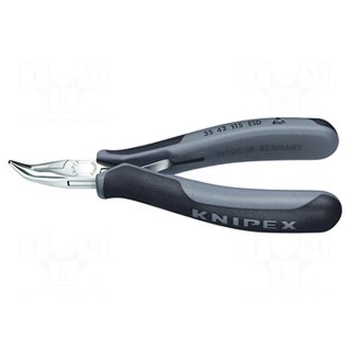 Pliers | curved,half-rounded nose | ESD | Pliers len: 115mm