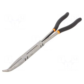 Pliers | curved,half-rounded nose,elongated | 336mm