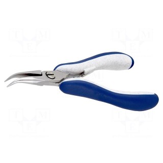 Pliers | curved,half-rounded nose,smooth gripping surfaces | ESD